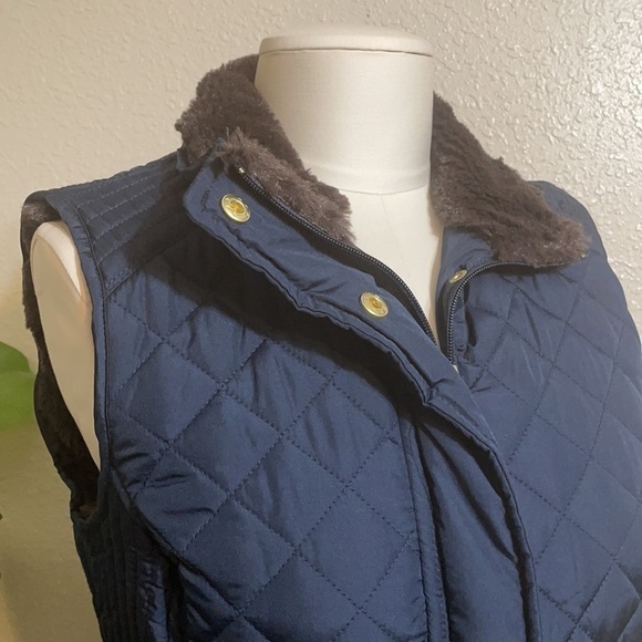 WEATHERPROOF | faux fur quilted vest - Picture 3 of 12